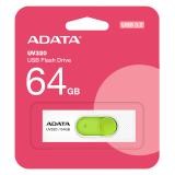 MEMORIA USB 64GB ADATA UV320 USB 3.1 100 MB/S AUV320-64G-RWHGN BLANCO / VERDE