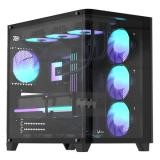 CASE ARGB FORMULA V LINE CRYSTAL U2 FLOE BLACK MID TOWER VENTILADORES 4 DE 120 MM CON VIDRIO LATERAL Y FRONTAL 4711401663782 NEGRO