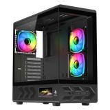 CASE EAGLE WARRIOR CG01J6RA001C MID TOWER SIN VENTILACION INCLUIDA CON VIDRIO TEMPLADO SIN FUENTE CON PANTALLA DE 5 PULG NEGRO