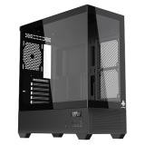 CASE EAGLE WARRIOR CG01TZRA001C MID TOWER SIN VENTILACION INCLUIDA CON VIDRIO TEMPLADO FRONTAL Y LATERAL SIN FUENTE CON PANTALLA DIGITAL NEGRO