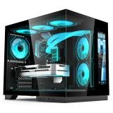 CASE EAGLE WARRIOR CG01YJRA001C MID TOWER SIN VENTILACION INCLUIDA CON VIDRIO TEMPLADO SIN FUENTE DE PODER CON PANTALLA DE 11.8 PULG NEGRO