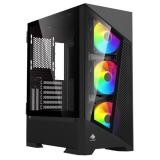 CASE EAGLE WARRIOR CG10AJRA001C MID TOWER 3 VENTILADORES CON VIDRIO FRONTAL Y LATERAL