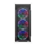 CASE GAMING RGB  EAGLE WARRIOR CG08Z3RA002C MID TOWER VENTILADORES 3 DE 120MM CON VIDRIO LATERAL Y MALLA FRONTAL NEGRO