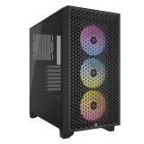 CASE GAMING RGB CORSAIR 3000D AIRFLOW MID TOWER VENTILADORES 3 DE 120MM CON VIDRIO LATERAL Y MALLA FRONTAL CC-9011255-WW NEGRO