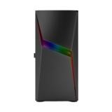 CASE GAMING RGB EAGLE WARRIOR STORM CG03YBRA001C MID TOWER 1 VENTILADOR DE 120MM CON VIDRIO LATERAL Y TIRA RGB NEGRO