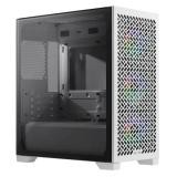 CASE RGB COOLER MASTER ELITE 302 WHITE MINI TOWER VENTILADORES 3 DE 120MM CON VIDRIO TEMPLADO LATERAL E302-WGNN-S00 BLANCO