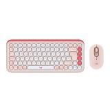 TECLADO Y MOUSE LOGITECH POP ICON COMBO MEMBRANA INALÁMBRICO BLUETOOTH ESPAÑOL 920-013053 ROSADO