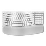 TECLADO LOGITECH ERGO WAVE KEYS INALÁMBRICO BLUETOOTH INGLÉS 920-012275 BLANCO