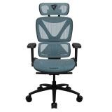 SILLA DE OFICINA ERGONÓMICA THUNDERX3 XTC CHROMA MALLA DE CUERO SINTÉTICO TRANSPIRABLE TEGC-3073101.B1 AZUL/NEGRO
