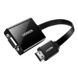 ADAPTADOR HDMI A VGA UGREEN MM103 1 PUERTO MICRO USB Y 1 PUERTO 3.5MM 25CM 40248 NEGRO